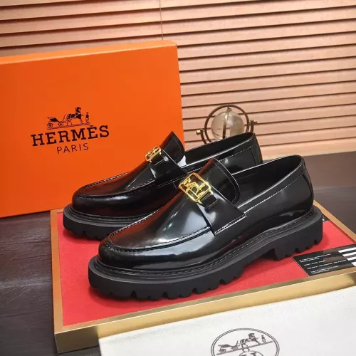 Wholesale Hermes Leather Shoes For Men #1284370 $125.00 USD, Wholesale Quality Replica Hermes Leather Shoes