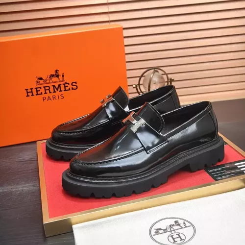 Wholesale Hermes Leather Shoes For Men #1284371 $125.00 USD, Wholesale Quality Replica Hermes Leather Shoes