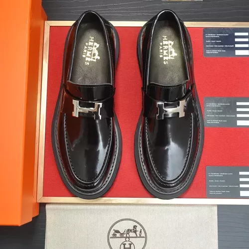 Replica Hermes Leather Shoes For Men #1284371 $125.00 USD for Wholesale