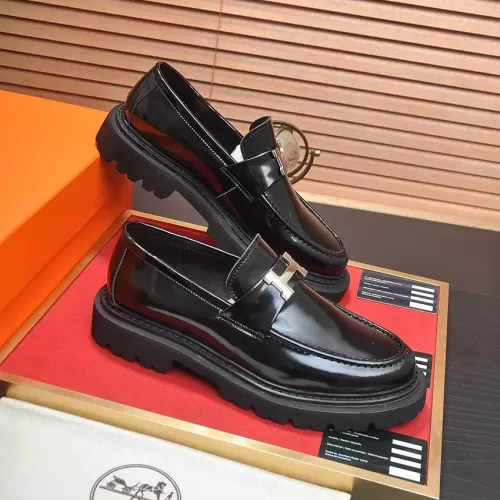 Replica Hermes Leather Shoes For Men #1284371 $125.00 USD for Wholesale