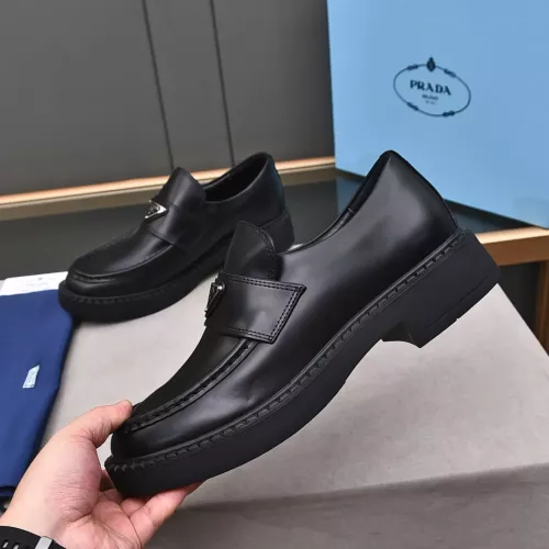 Replica Prada Leather Shoes For Men #1284425 $100.00 USD for Wholesale