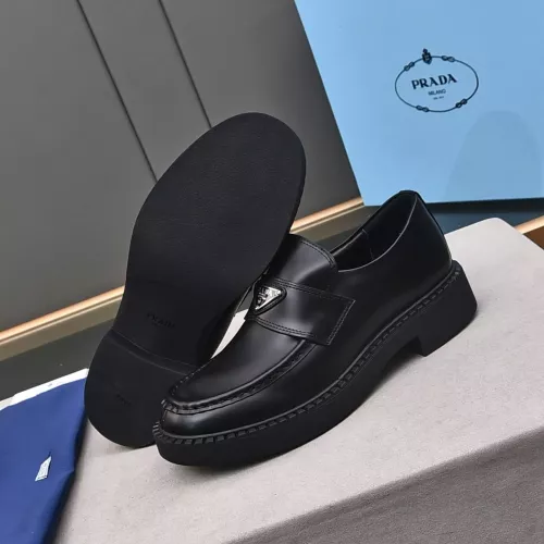 Replica Prada Leather Shoes For Men #1284425 $100.00 USD for Wholesale