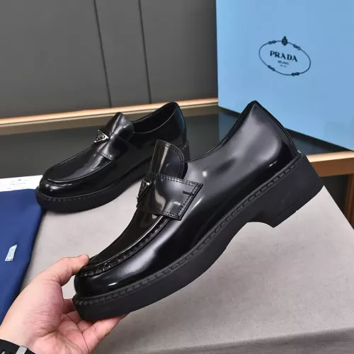 Replica Prada Leather Shoes For Men #1284427 $100.00 USD for Wholesale