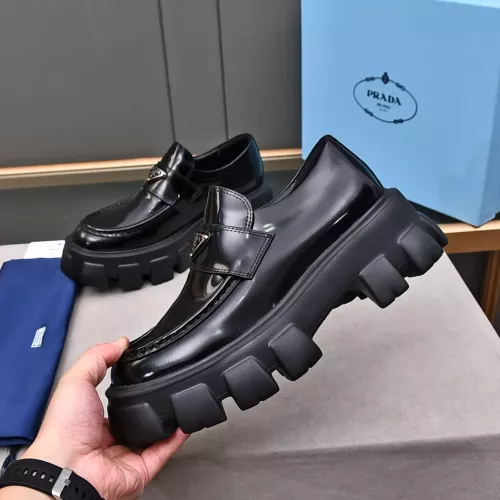 Replica Prada Leather Shoes For Men #1284431 $100.00 USD for Wholesale