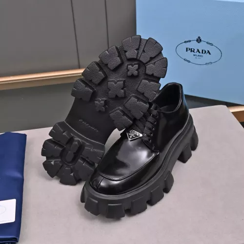 Replica Prada Leather Shoes For Men #1284434 $100.00 USD for Wholesale