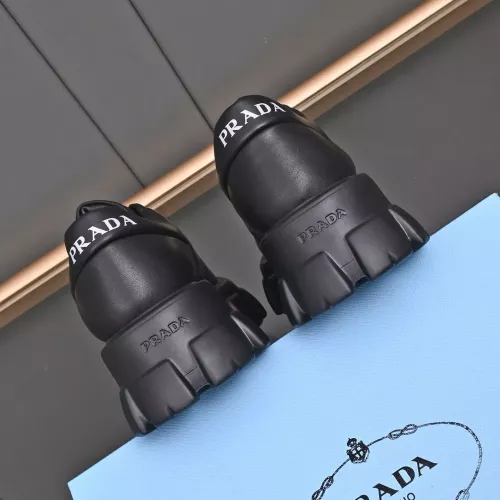 Replica Prada Leather Shoes For Men #1284436 $100.00 USD for Wholesale