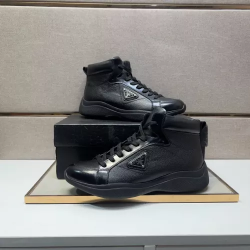 Wholesale Prada High Top Shoes For Men #1284684 $102.00 USD, Wholesale Quality Replica Prada High Top Shoes