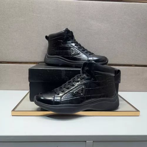 Wholesale Prada High Top Shoes For Men #1284685 $102.00 USD, Wholesale Quality Replica Prada High Top Shoes