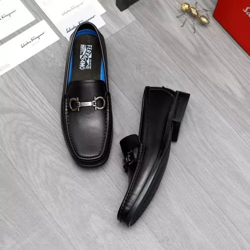 Replica Salvatore Ferragamo Leather Shoes For Men #1284695 $88.00 USD for Wholesale