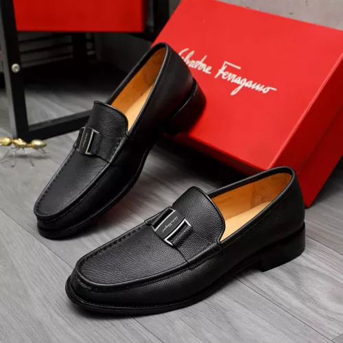 Wholesale Salvatore Ferragamo Leather Shoes For Men #1284697 $100.00 USD, Wholesale Quality Replica Salvatore Ferragamo Leather Shoes