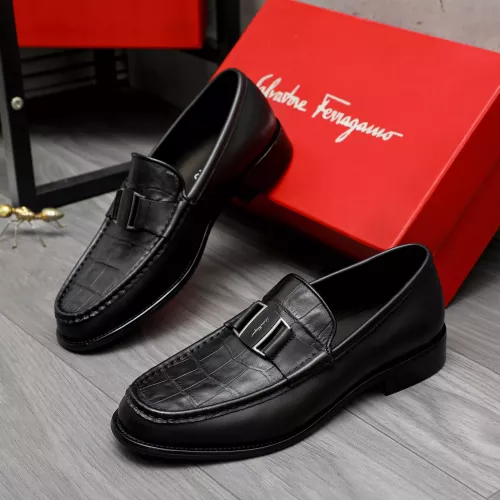 Wholesale Salvatore Ferragamo Leather Shoes For Men #1284698 $100.00 USD, Wholesale Quality Replica Salvatore Ferragamo Leather Shoes