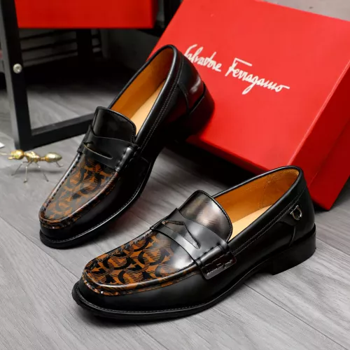 Wholesale Salvatore Ferragamo Leather Shoes For Men #1284699 $100.00 USD, Wholesale Quality Replica Salvatore Ferragamo Leather Shoes