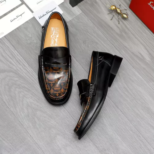 Replica Salvatore Ferragamo Leather Shoes For Men #1284699 $100.00 USD for Wholesale