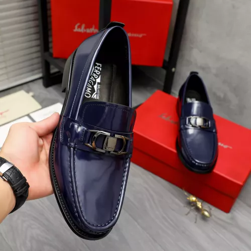 Replica Salvatore Ferragamo Leather Shoes For Men #1284700 $100.00 USD for Wholesale