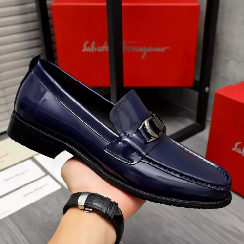 Replica Salvatore Ferragamo Leather Shoes For Men #1284700 $100.00 USD for Wholesale