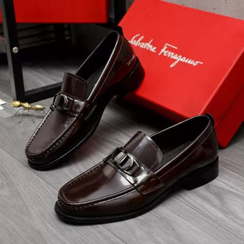 Wholesale Salvatore Ferragamo Leather Shoes For Men #1284701 $100.00 USD, Wholesale Quality Replica Salvatore Ferragamo Leather Shoes