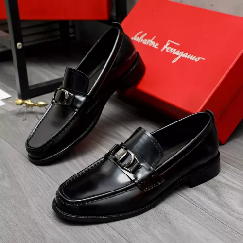 Wholesale Salvatore Ferragamo Leather Shoes For Men #1284702 $100.00 USD, Wholesale Quality Replica Salvatore Ferragamo Leather Shoes