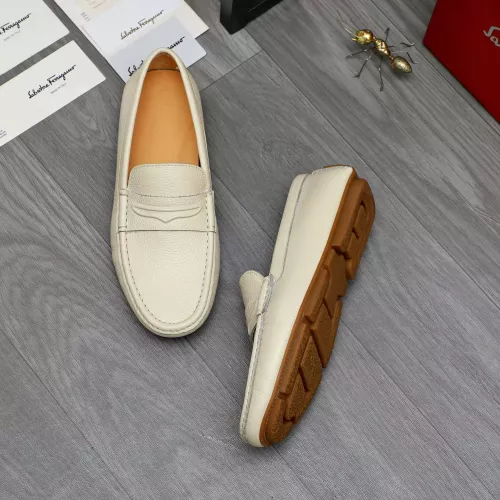 Replica Salvatore Ferragamo Leather Shoes For Men #1284737 $68.00 USD for Wholesale