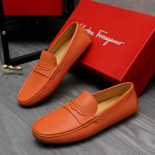 Wholesale Salvatore Ferragamo Leather Shoes For Men #1284738 $68.00 USD, Wholesale Quality Replica Salvatore Ferragamo Leather Shoes