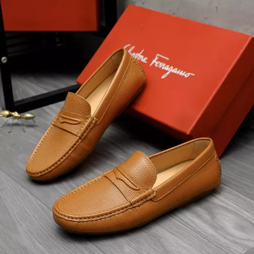 Wholesale Salvatore Ferragamo Leather Shoes For Men #1284739 $68.00 USD, Wholesale Quality Replica Salvatore Ferragamo Leather Shoes