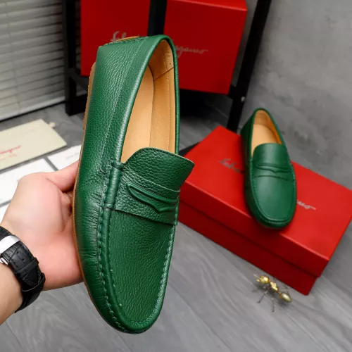 Replica Salvatore Ferragamo Leather Shoes For Men #1284740 $68.00 USD for Wholesale