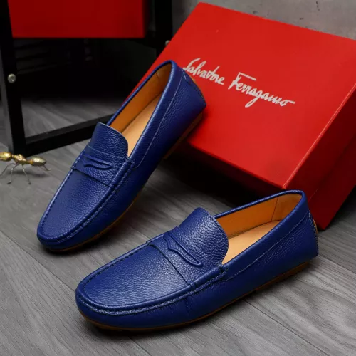 Wholesale Salvatore Ferragamo Leather Shoes For Men #1284741 $68.00 USD, Wholesale Quality Replica Salvatore Ferragamo Leather Shoes