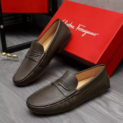 Wholesale Salvatore Ferragamo Leather Shoes For Men #1284742 $68.00 USD, Wholesale Quality Replica Salvatore Ferragamo Leather Shoes