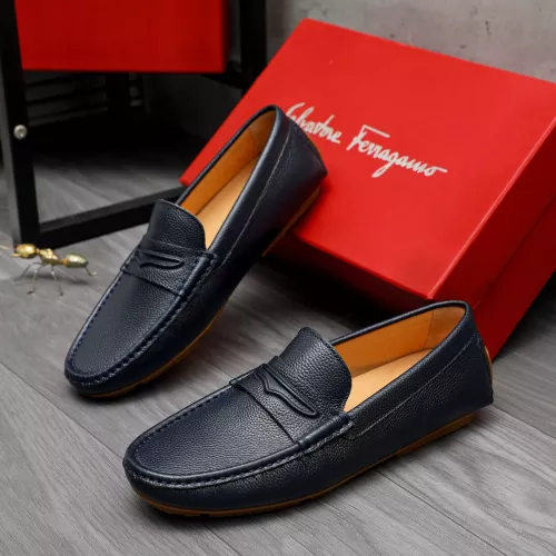 Wholesale Salvatore Ferragamo Leather Shoes For Men #1284743 $68.00 USD, Wholesale Quality Replica Salvatore Ferragamo Leather Shoes