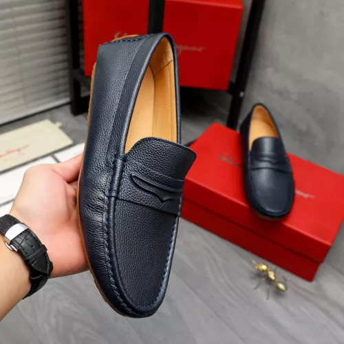 Replica Salvatore Ferragamo Leather Shoes For Men #1284743 $68.00 USD for Wholesale