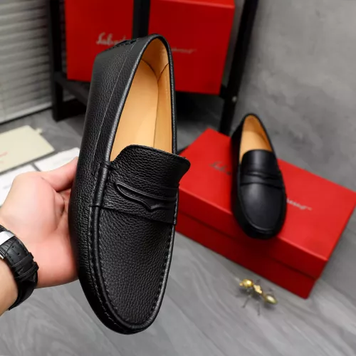 Replica Salvatore Ferragamo Leather Shoes For Men #1284744 $68.00 USD for Wholesale