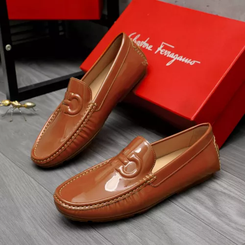 Wholesale Salvatore Ferragamo Leather Shoes For Men #1284746 $68.00 USD, Wholesale Quality Replica Salvatore Ferragamo Leather Shoes