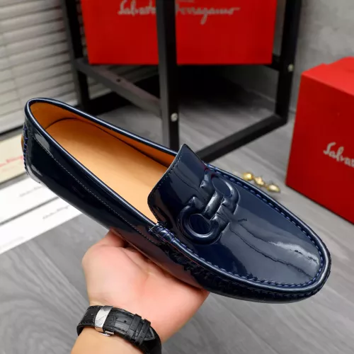 Replica Salvatore Ferragamo Leather Shoes For Men #1284748 $68.00 USD for Wholesale