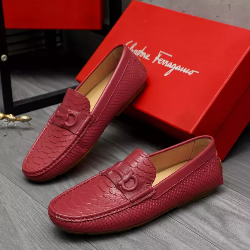 Wholesale Salvatore Ferragamo Leather Shoes For Men #1284751 $68.00 USD, Wholesale Quality Replica Salvatore Ferragamo Leather Shoes