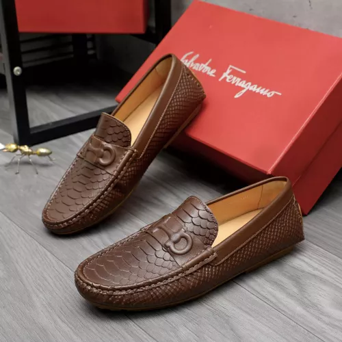 Wholesale Salvatore Ferragamo Leather Shoes For Men #1284752 $68.00 USD, Wholesale Quality Replica Salvatore Ferragamo Leather Shoes