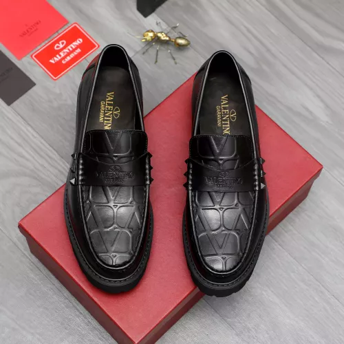 Replica Valentino Leather Shoes For Men #1284764 $82.00 USD for Wholesale