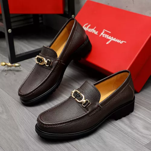 Wholesale Salvatore Ferragamo Leather Shoes For Men #1284766 $88.00 USD, Wholesale Quality Replica Salvatore Ferragamo Leather Shoes