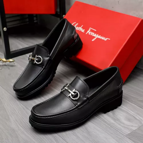 Wholesale Salvatore Ferragamo Leather Shoes For Men #1284771 $88.00 USD, Wholesale Quality Replica Salvatore Ferragamo Leather Shoes