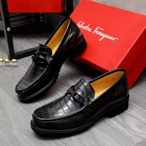 Wholesale Salvatore Ferragamo Leather Shoes For Men #1284773 $88.00 USD, Wholesale Quality Replica Salvatore Ferragamo Leather Shoes