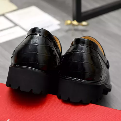 Replica Salvatore Ferragamo Leather Shoes For Men #1284773 $88.00 USD for Wholesale