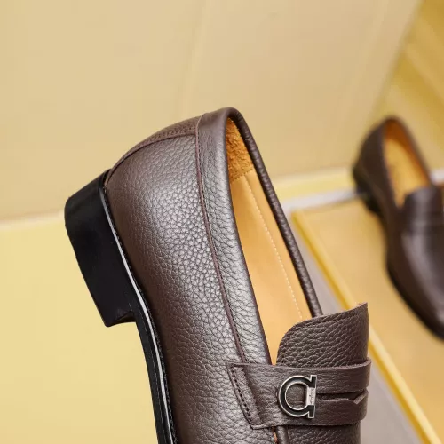 Replica Salvatore Ferragamo Leather Shoes For Men #1285173 $85.00 USD for Wholesale