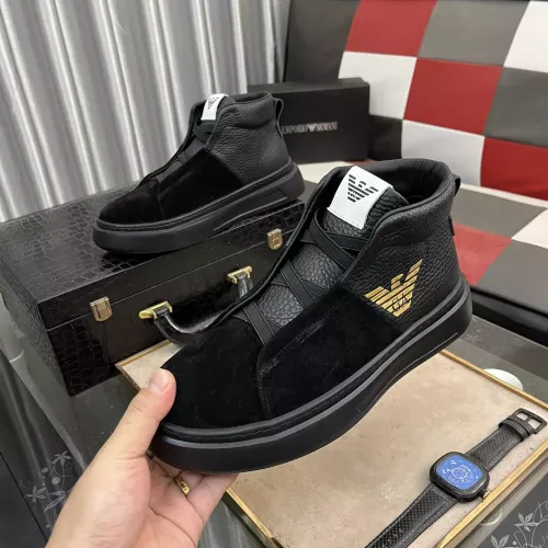 Wholesale Armani High Tops Shoes For Men #1285236 $92.00 USD, Wholesale Quality Replica Armani High Tops Shoes