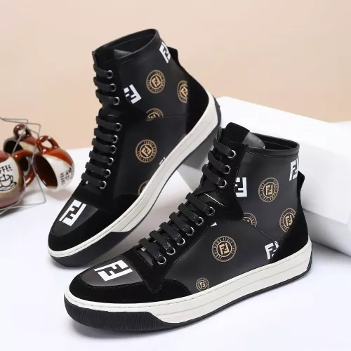 Wholesale Fendi High Tops Casual Shoes For Men #1285254 $80.00 USD, Wholesale Quality Replica Fendi High Tops Casual Shoes