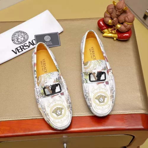 Wholesale Versace Leather Shoes For Men #1285269 $68.00 USD, Wholesale Quality Replica Versace Leather Shoes