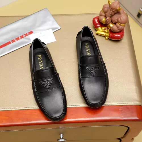 Wholesale Prada Leather Shoes For Men #1285271 $72.00 USD, Wholesale Quality Replica Prada Leather Shoes