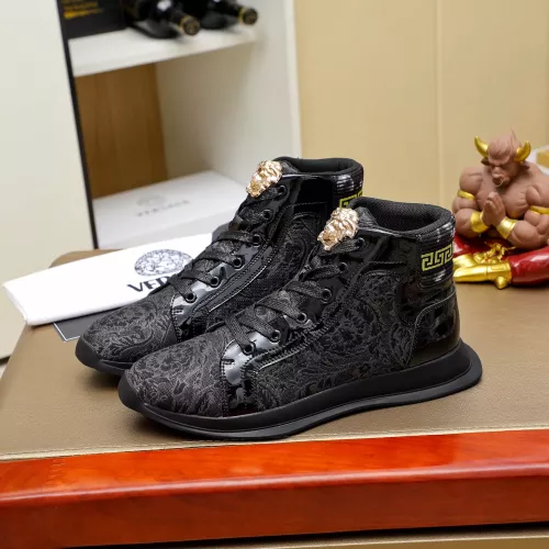 Wholesale Versace High Tops Shoes For Men #1285286 $76.00 USD, Wholesale Quality Replica Versace High Tops Shoes