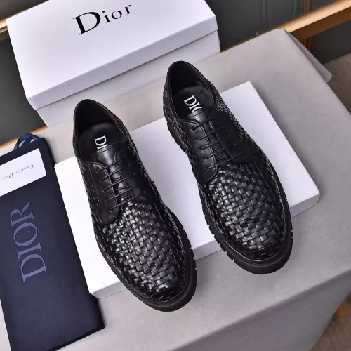 Replica Christian Dior Leather Shoes For Men #1285338 $112.00 USD for Wholesale