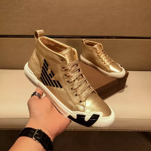 Wholesale Armani High Tops Shoes For Men #1285411 $80.00 USD, Wholesale Quality Replica Armani High Tops Shoes