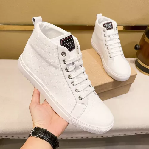 Wholesale Armani High Tops Shoes For Men #1285416 $80.00 USD, Wholesale Quality Replica Armani High Tops Shoes