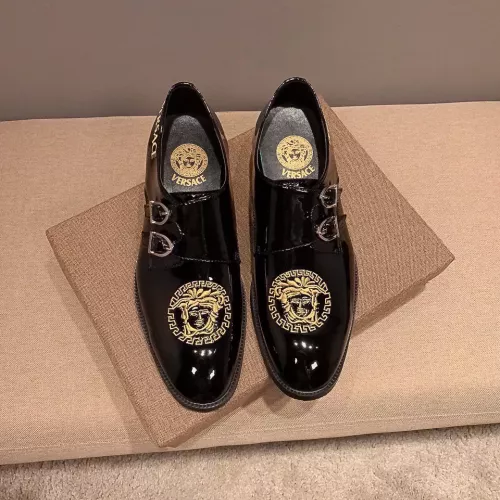 Replica Versace Leather Shoes For Men #1285418 $76.00 USD for Wholesale