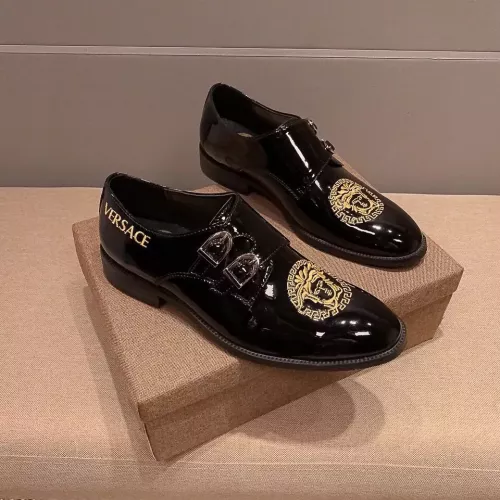 Replica Versace Leather Shoes For Men #1285418 $76.00 USD for Wholesale